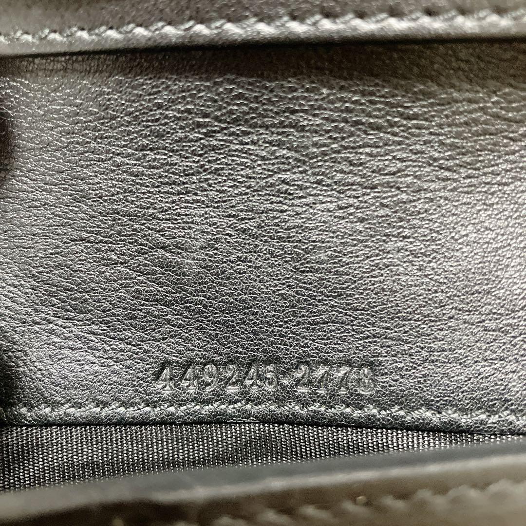 未使用　GUCCI グッチ レザー長財布　マイクロシマ　ブラック　黒