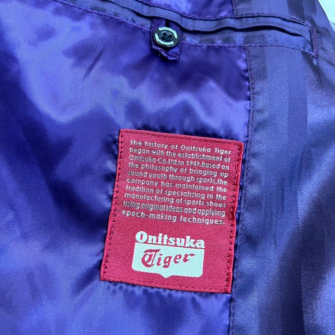 【オニツカタイガー】 メンズ 中綿入り スカジャン パープル Lサイズ