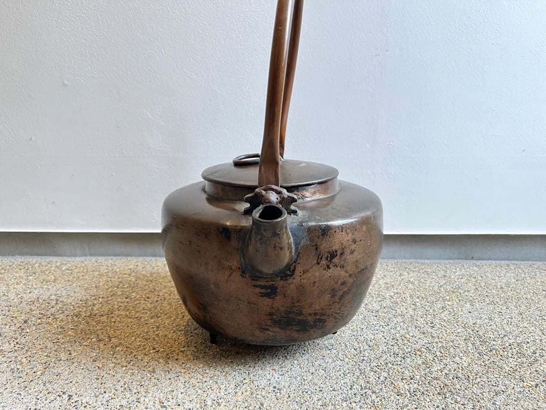 特大やかん、鉄瓶、鉄器、鉄やかん、アンティーク