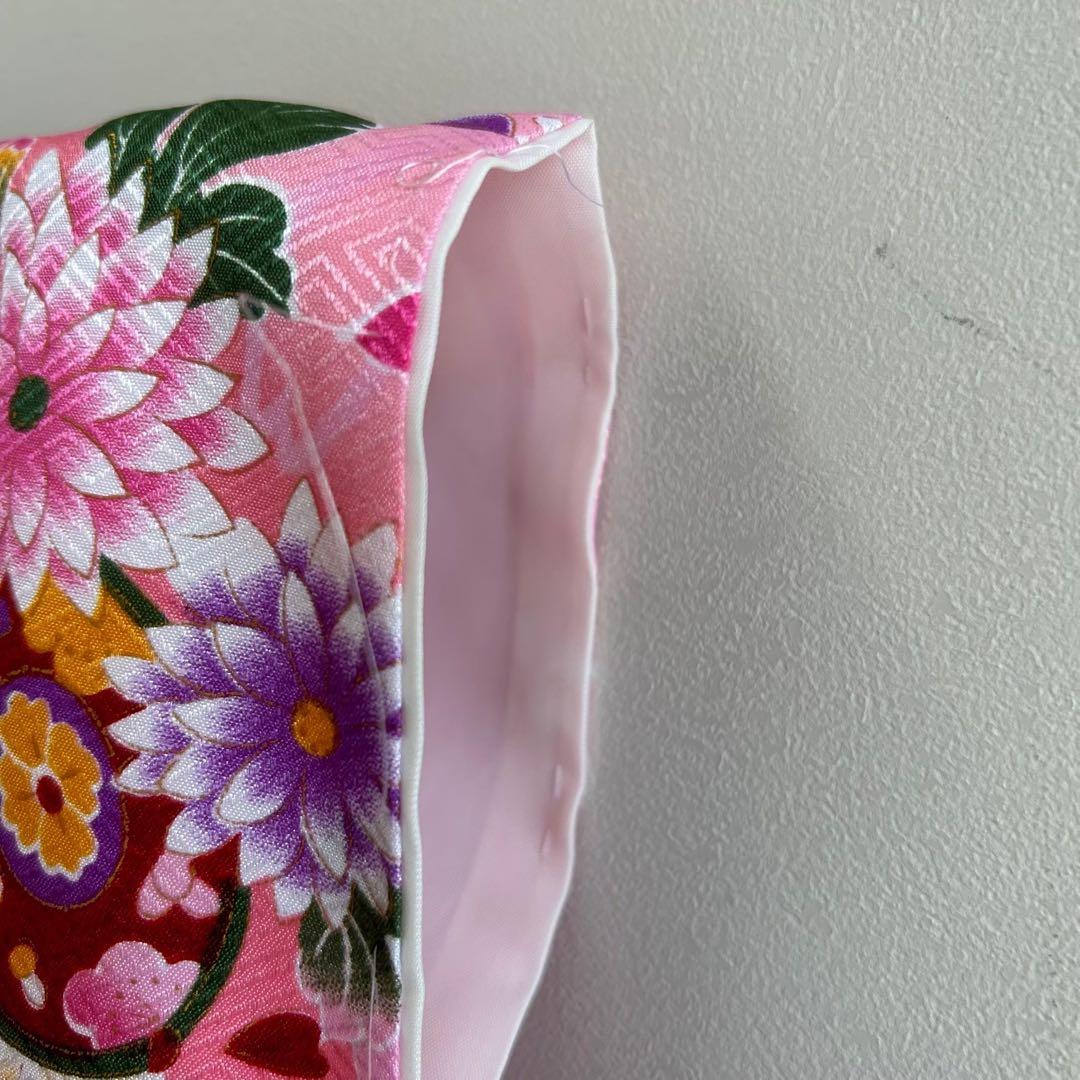 フルセット新品未使用　箱入り　七五三3歳　被布＆長着＆長襦袢＆小物　赤ピンク