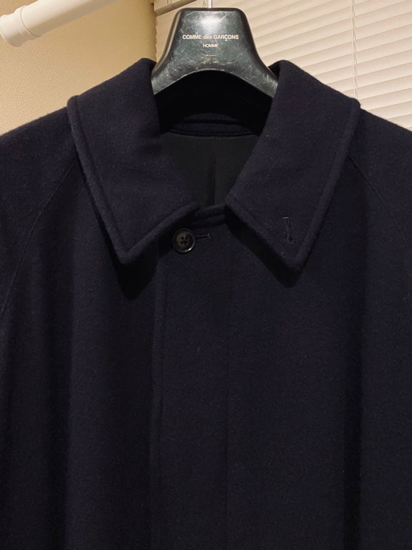 12/29限定割 24AW COMOLI カシミヤバルカラーコート 2 ネイビー