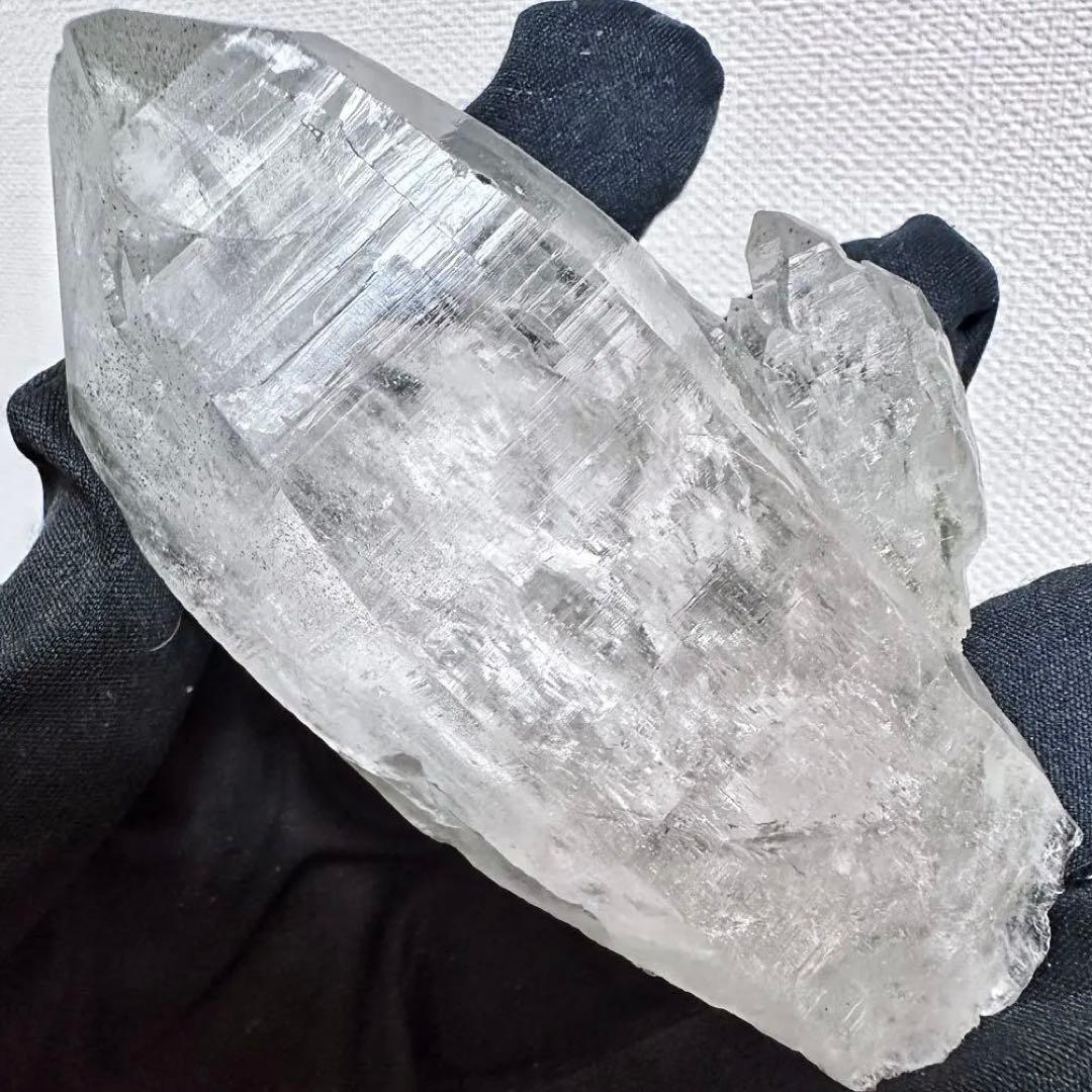 希少貴重マニハール産 高透明ヒマラヤ水晶クラスター クローライト共生A1215