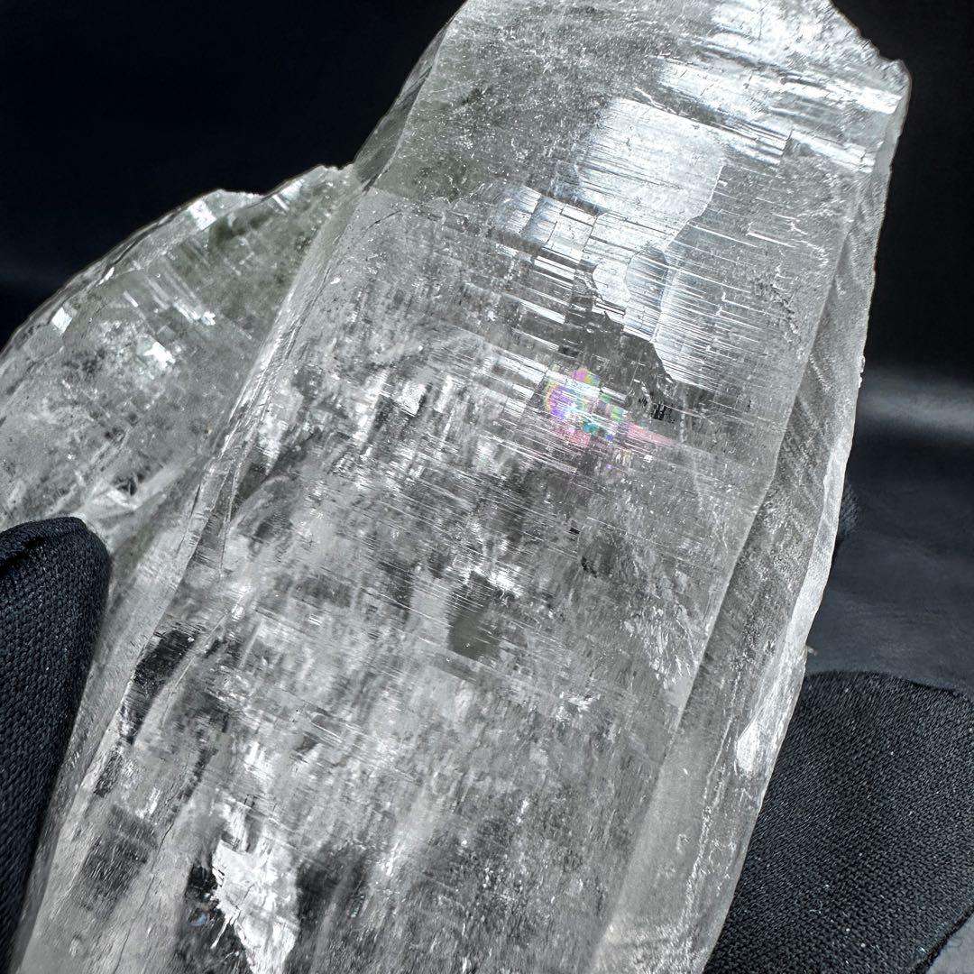 希少貴重マニハール産 高透明ヒマラヤ水晶クラスター クローライト共生A1215