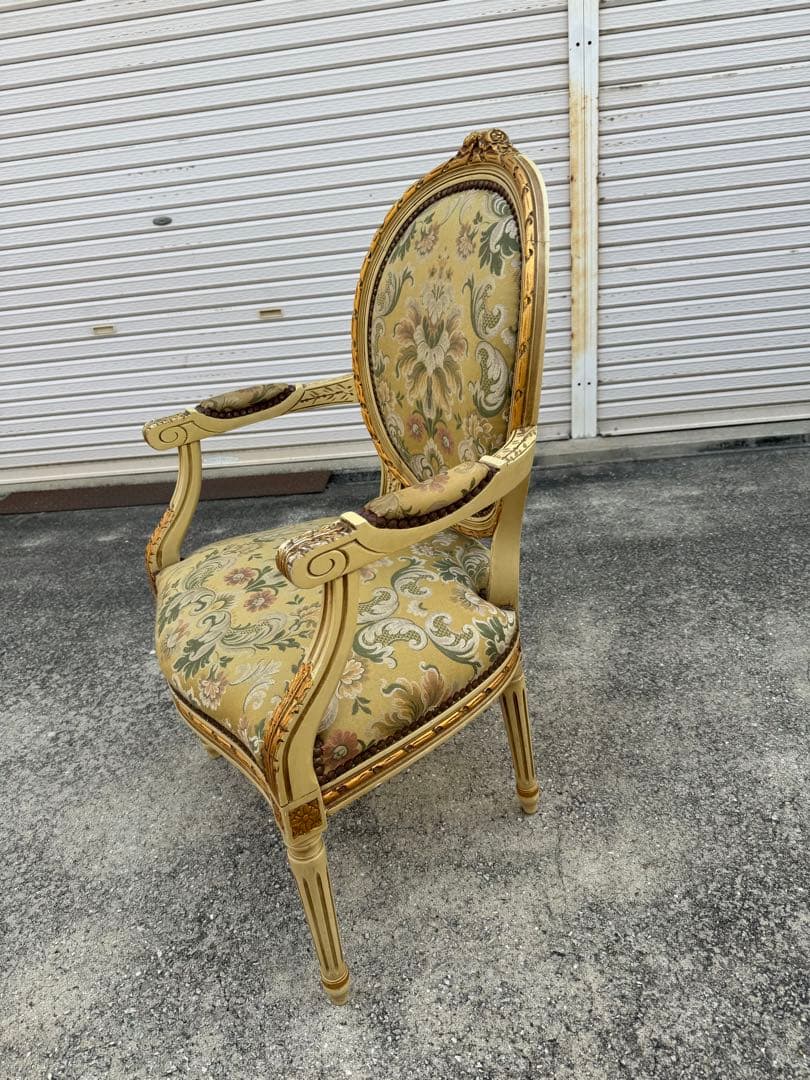 A イギリスアンティーク アームチェア ゴブラン 英国家具