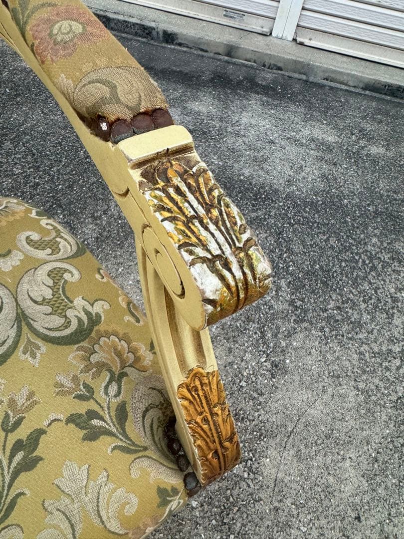 A イギリスアンティーク アームチェア ゴブラン 英国家具