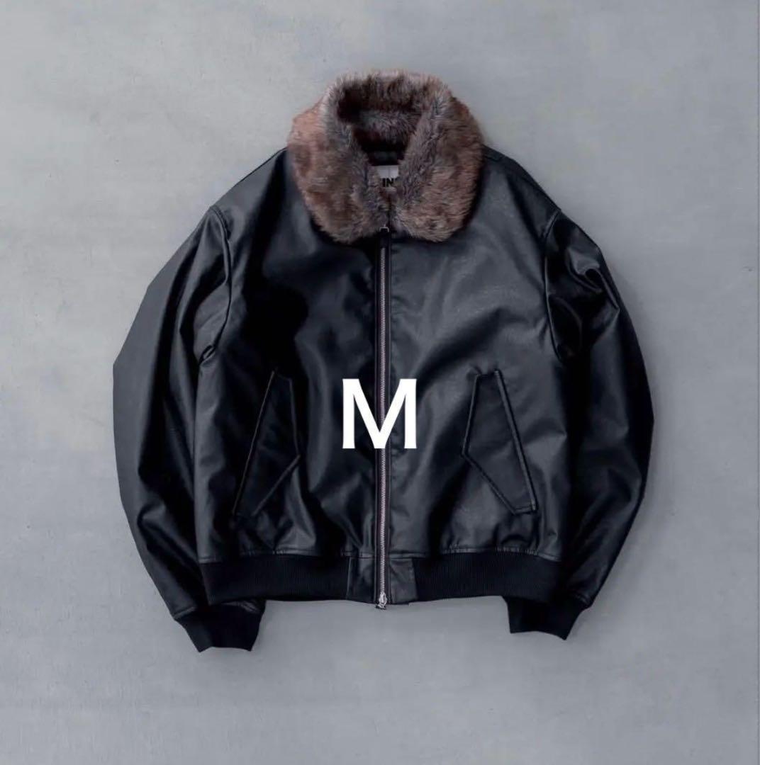sinss コンパクト ファー ブルゾン 合皮 ジャケット M