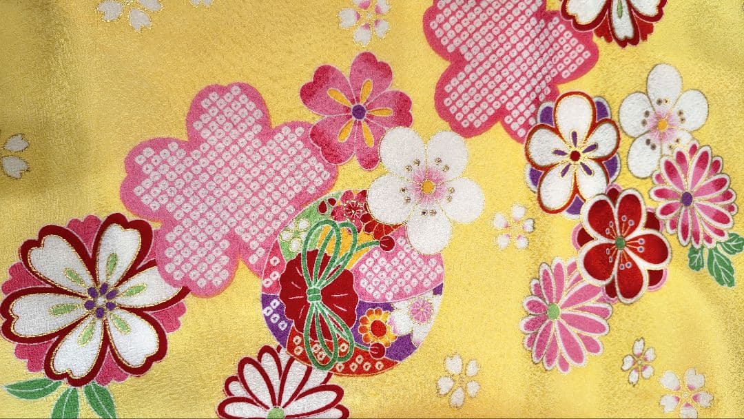 花うさぎ　七五三3歳着物　被布コートセット