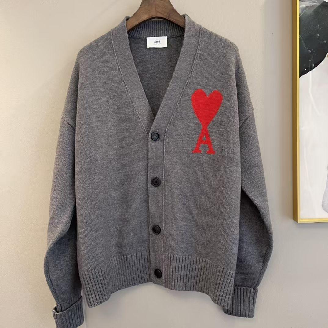 【美品】AMI PARIS グレー カーディガン