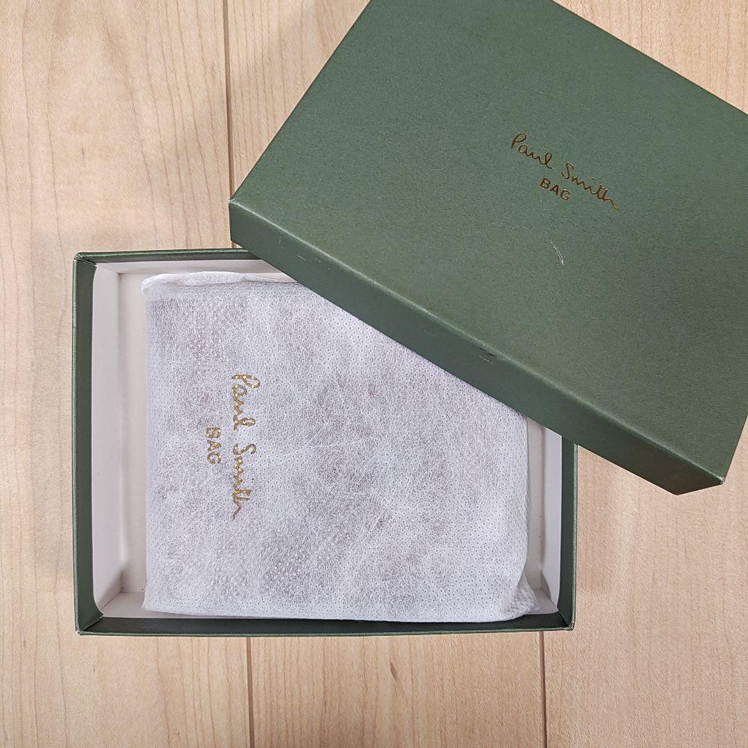 【新品未使用】Paul Smith 本革 二つ折り財布 ブラウン 箱・保存袋付