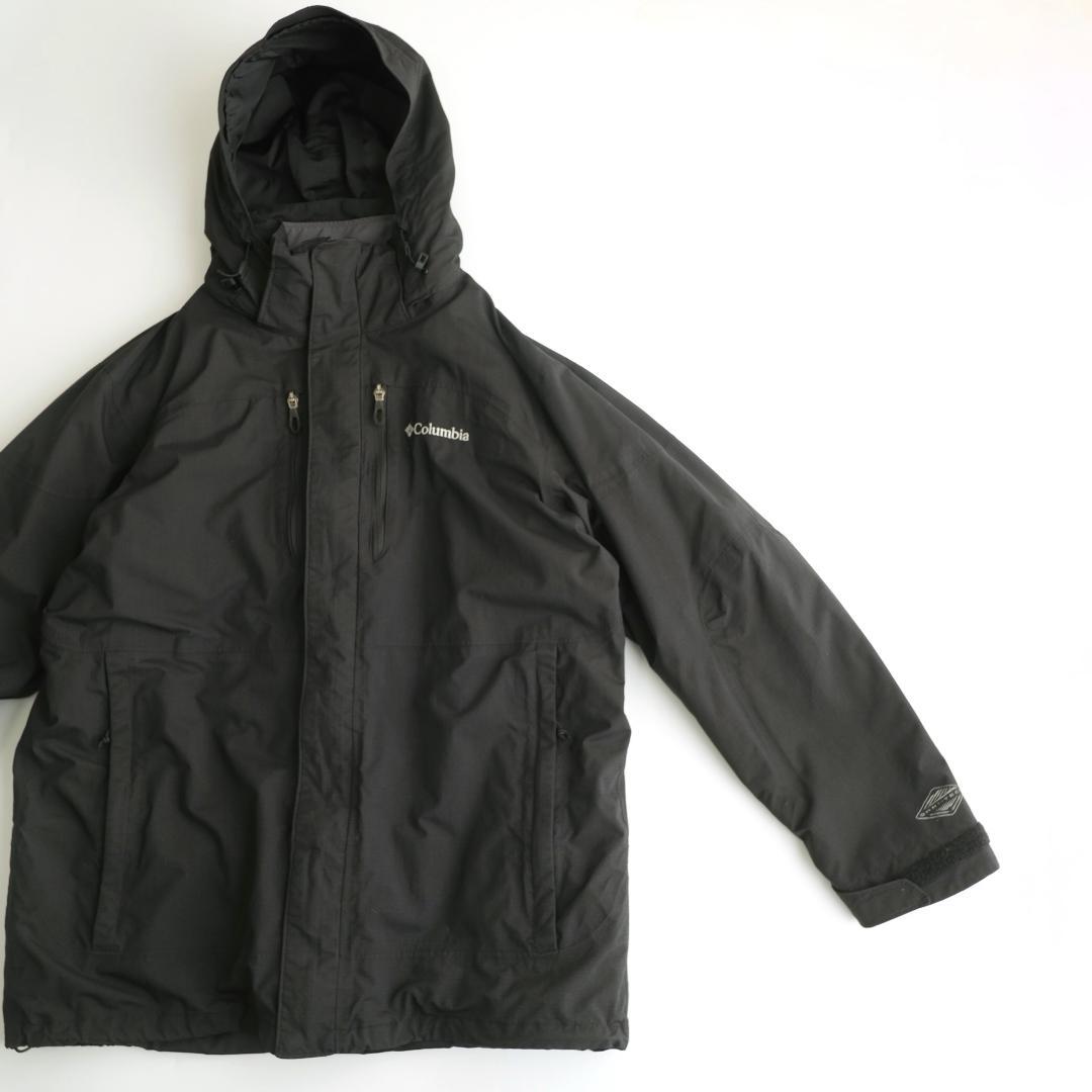 Columbia コロンビア ナイロンマウンテンパーカー ライナー付き 黒　L