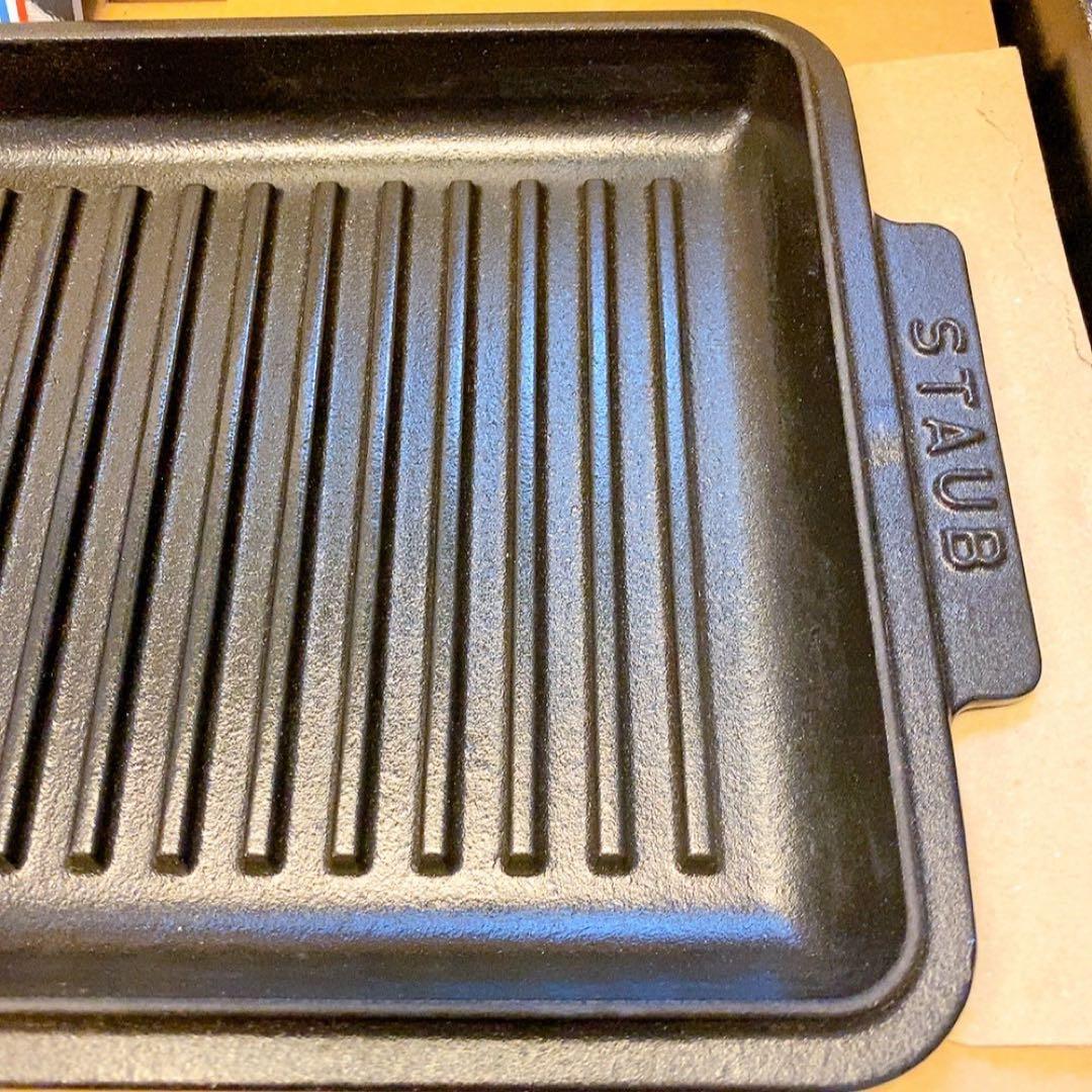 ストウブ　レクタンギュラーグリル　ブラック　28×18 STAUB