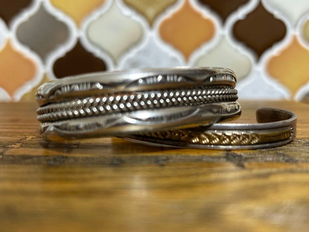Ｔ*Ｋ様 ヴィンテージ　ナバホ　NAVAJO バングル　シルバー　インディアンジ
