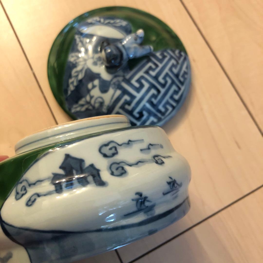 有田焼　陶祥窯　一閑人　蓋物　梅干し入れ　漬物　保存容器　陶器