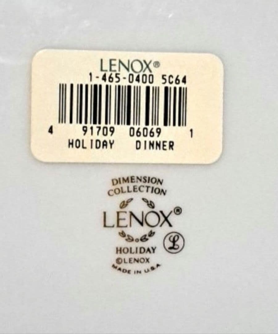 【未使用】レノックス　ホリデー　ディナープレート　Lenox 大皿　２枚29cm