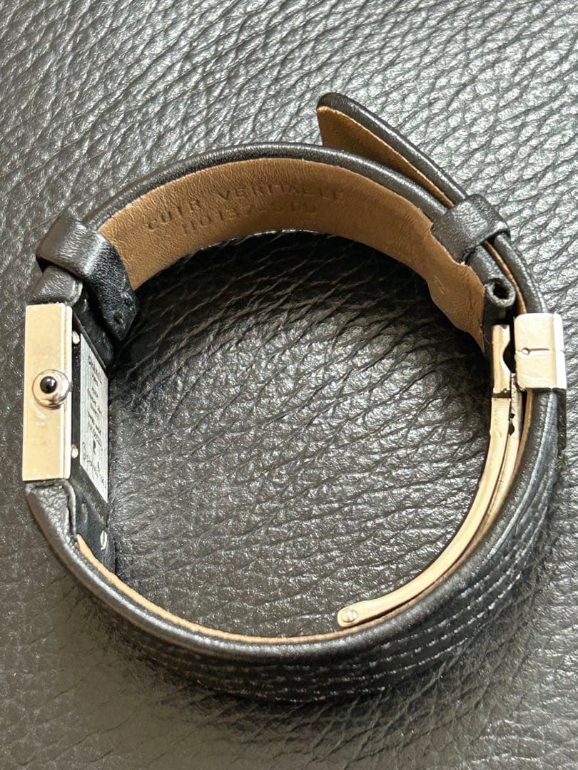 CHANEL ブラックレザー 腕時計　マトラッセ
