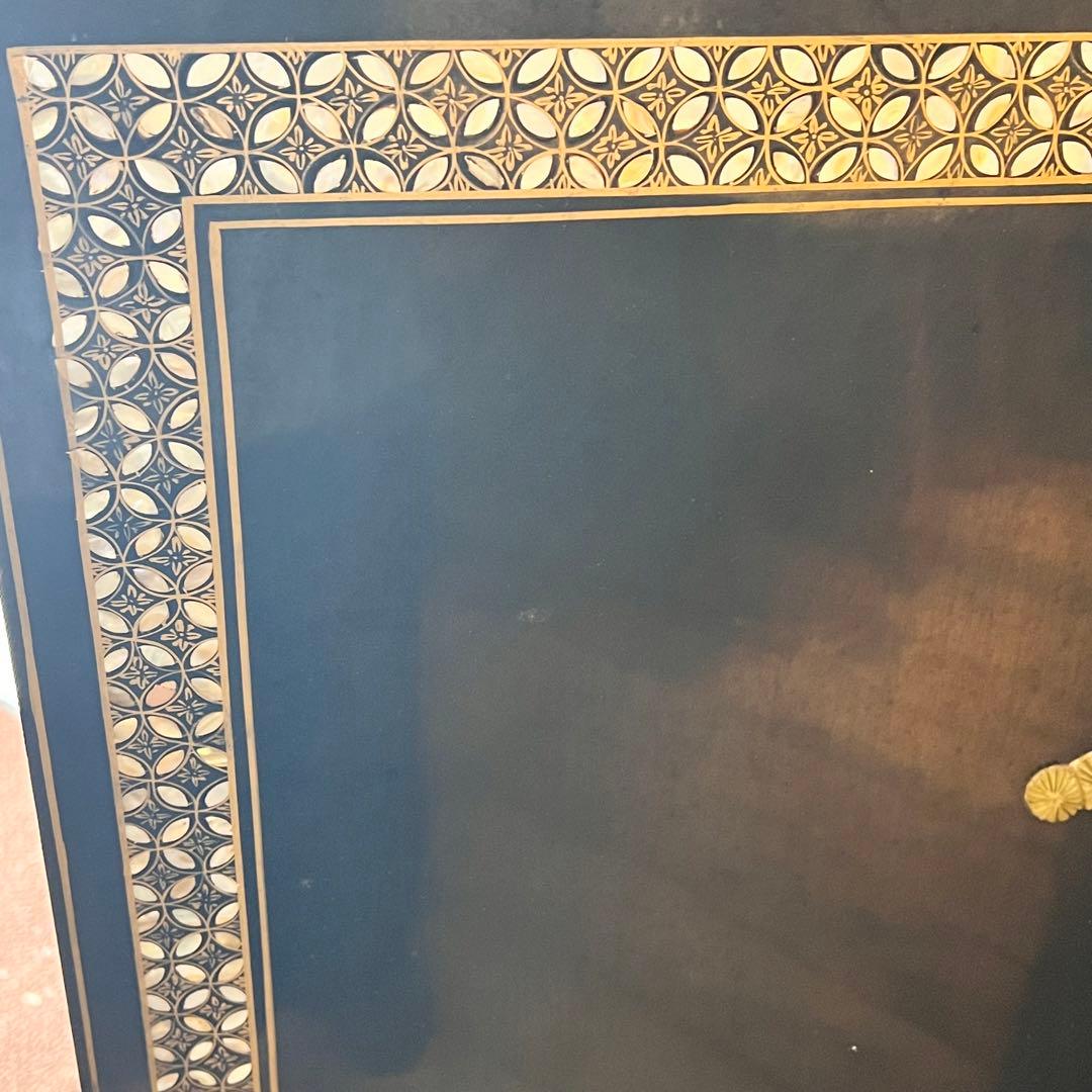 一点　中国美術 螺鈿細工 鶴　年代物　パーテーション 飛天 漆器 天水