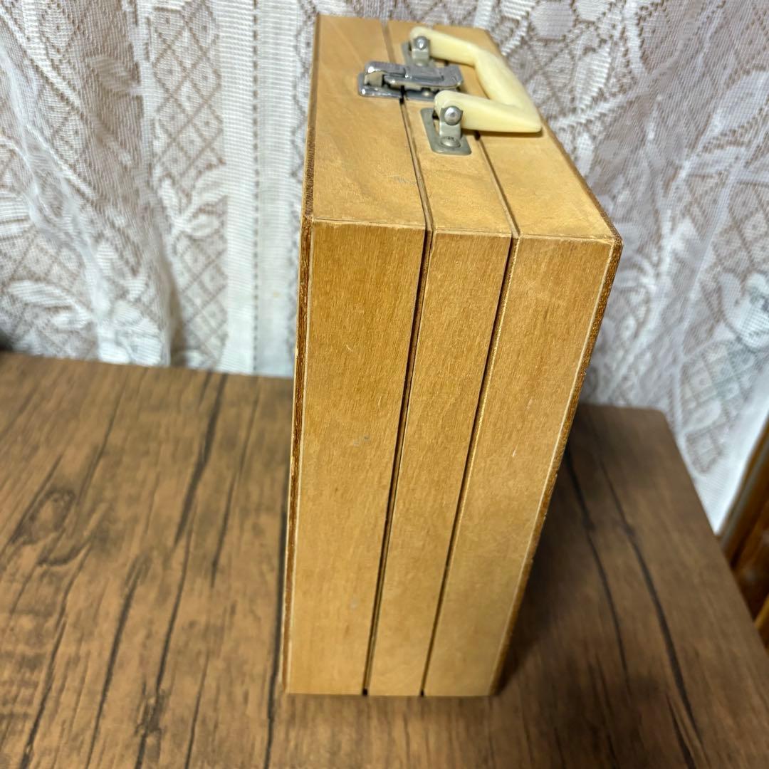 のらくろ　木製アタッシュケース型収納ケース　昭和レトロ　黒犬　コレクションBOX