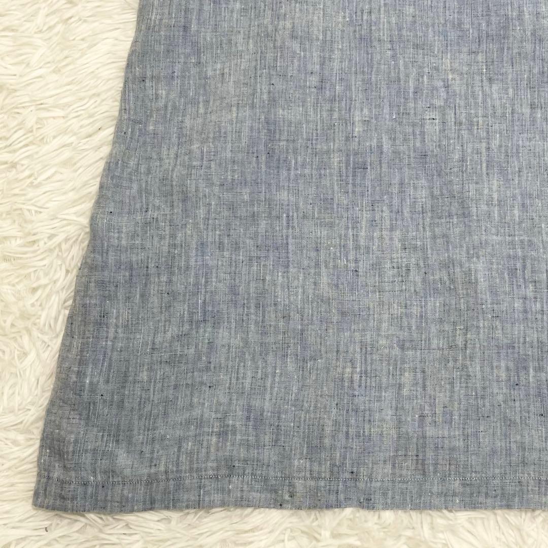 【極美品】ワフ　半袖ブラウス・ふわっと 軽くやさしい 肌触り・リネン(麻)