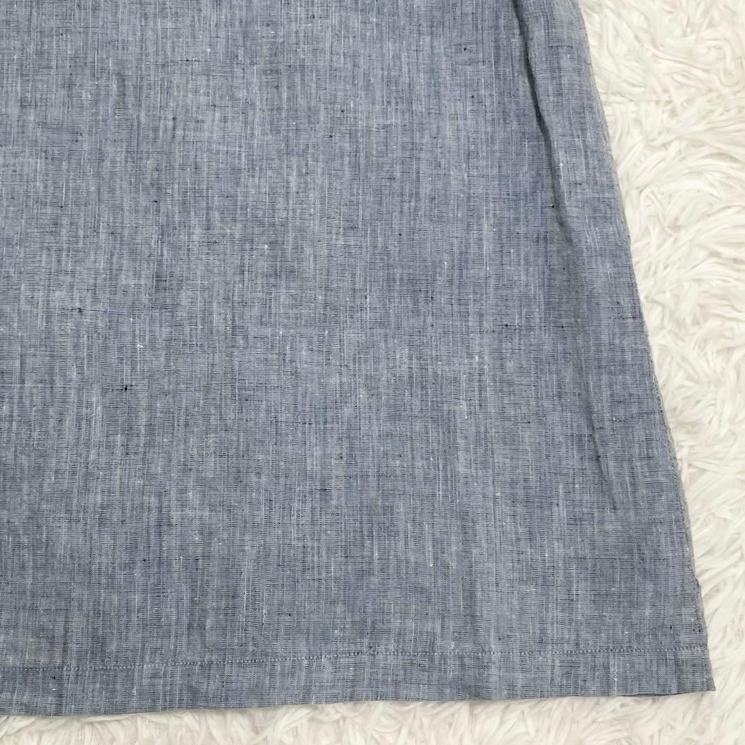 【極美品】ワフ　半袖ブラウス・ふわっと 軽くやさしい 肌触り・リネン(麻)