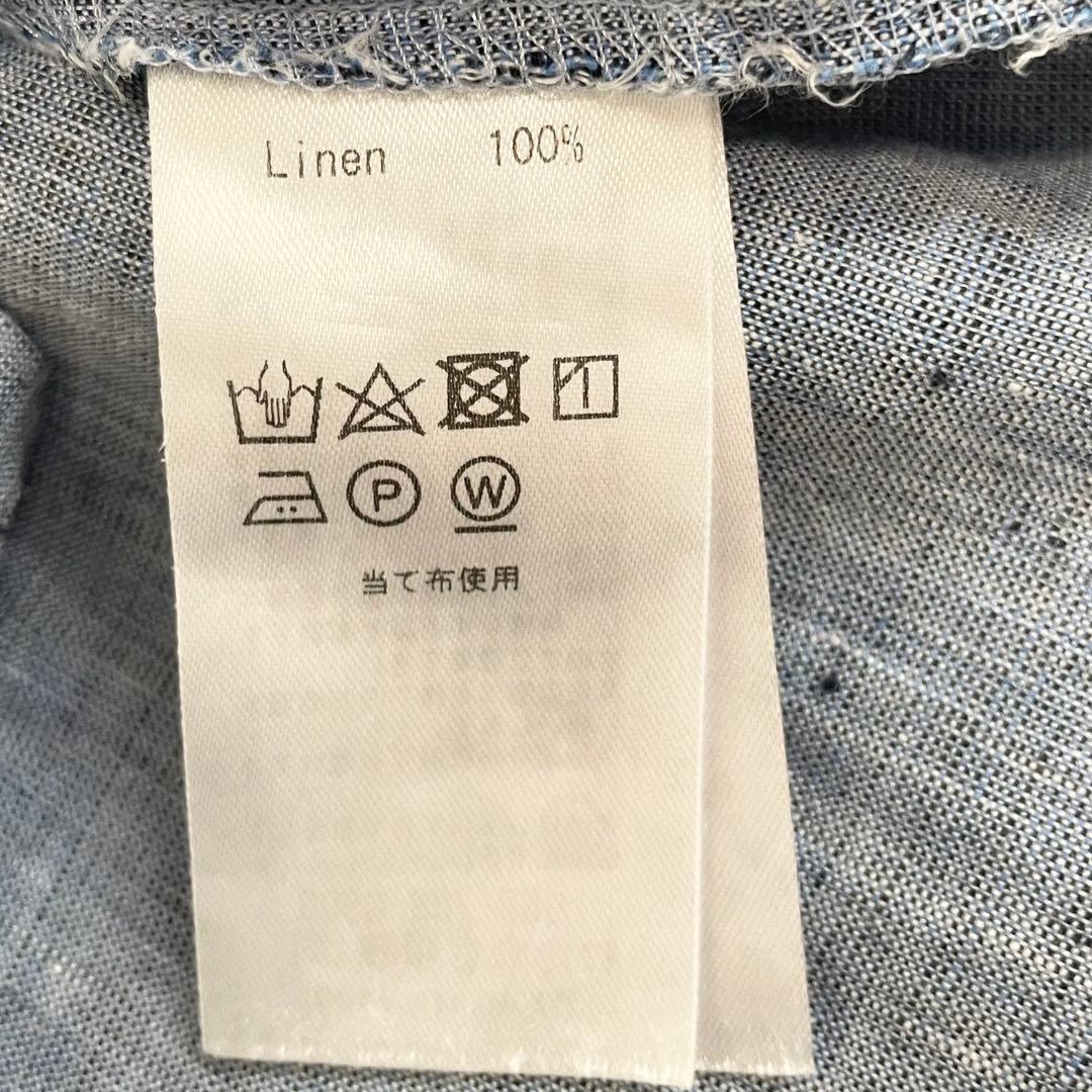 【極美品】ワフ　半袖ブラウス・ふわっと 軽くやさしい 肌触り・リネン(麻)