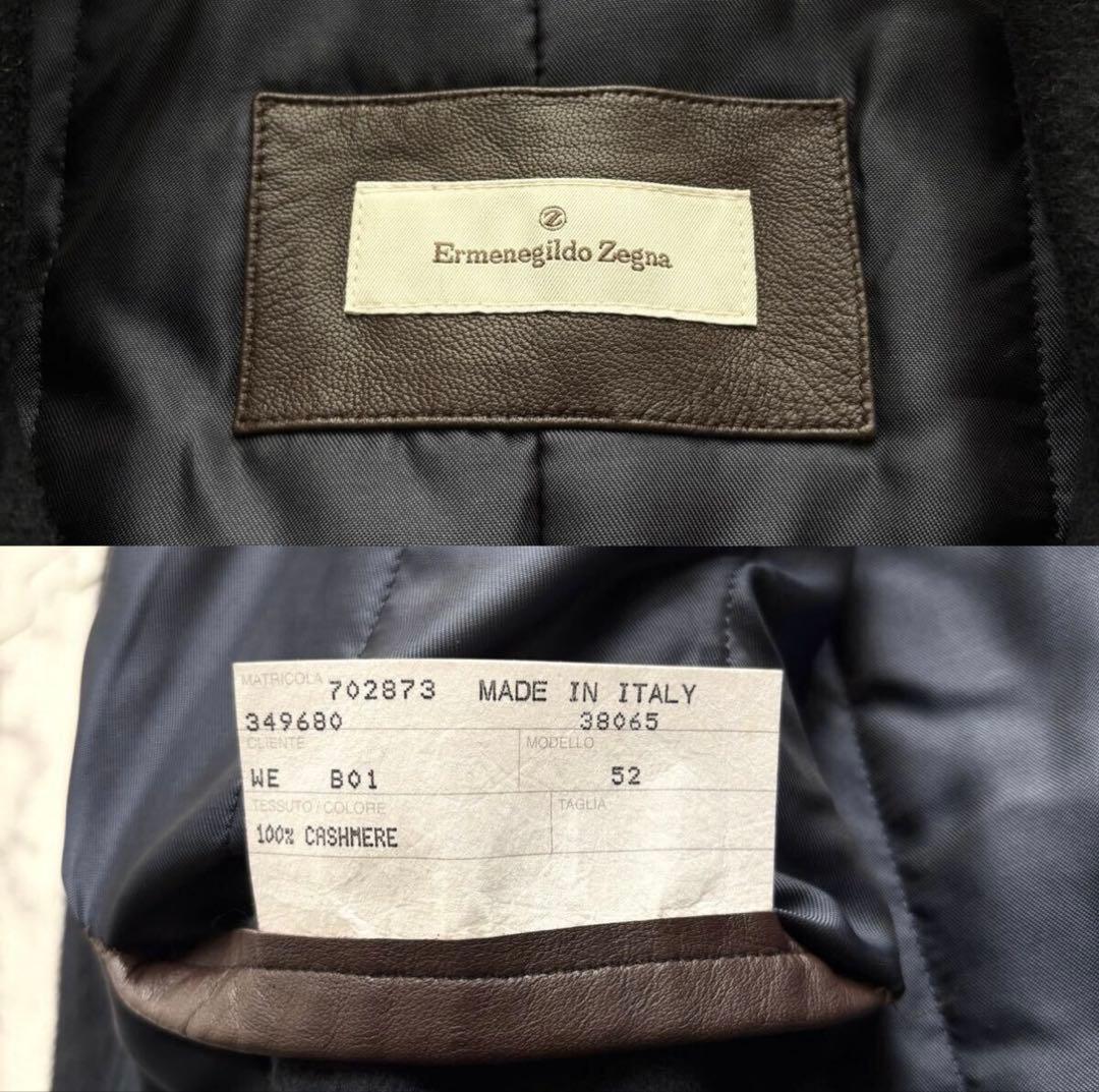 極美品✨エルメネジルドゼニア 最高級革タグ カシミヤ100% チェスターコート