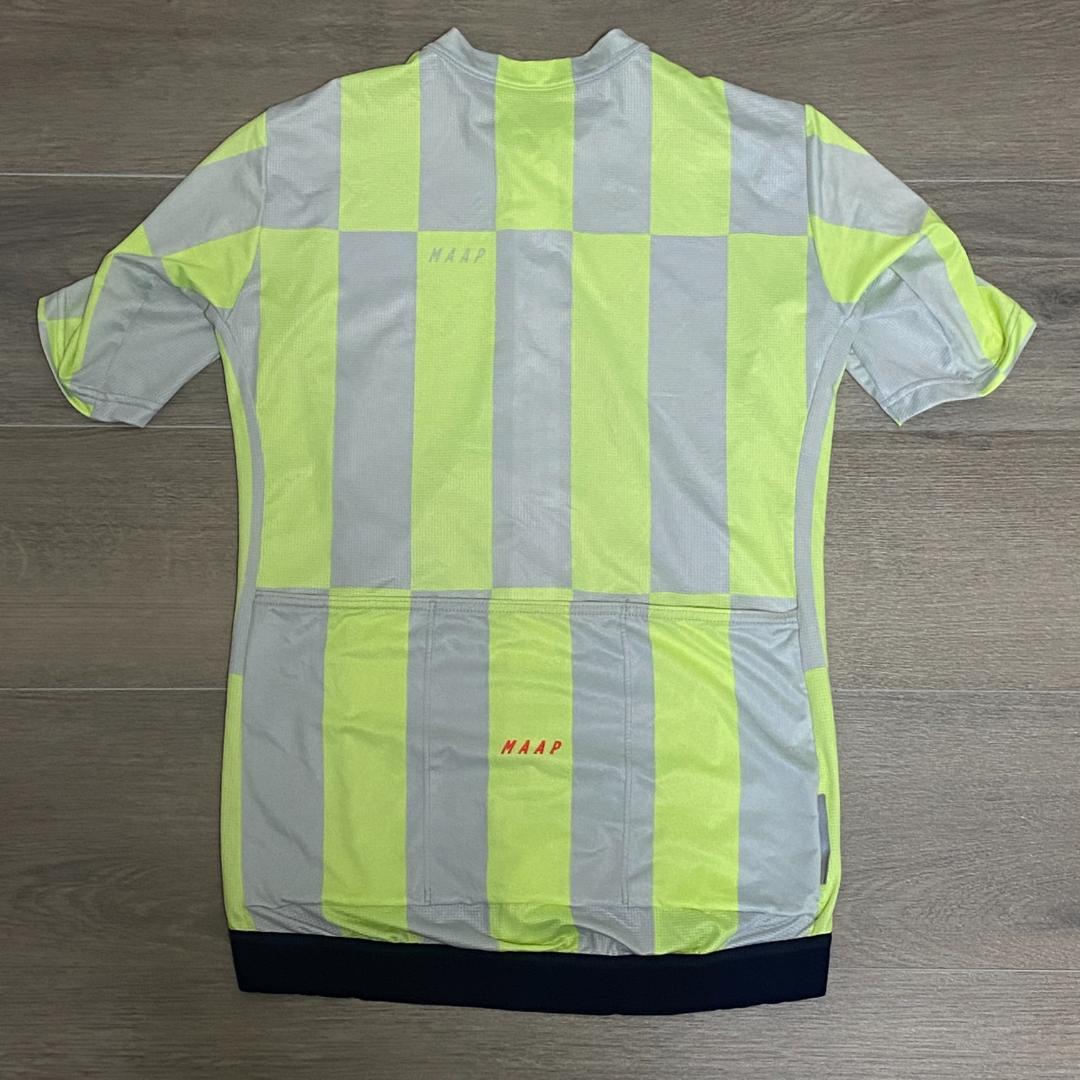 【美品】 サイクルジャージ XS イエロー系 チェッカー