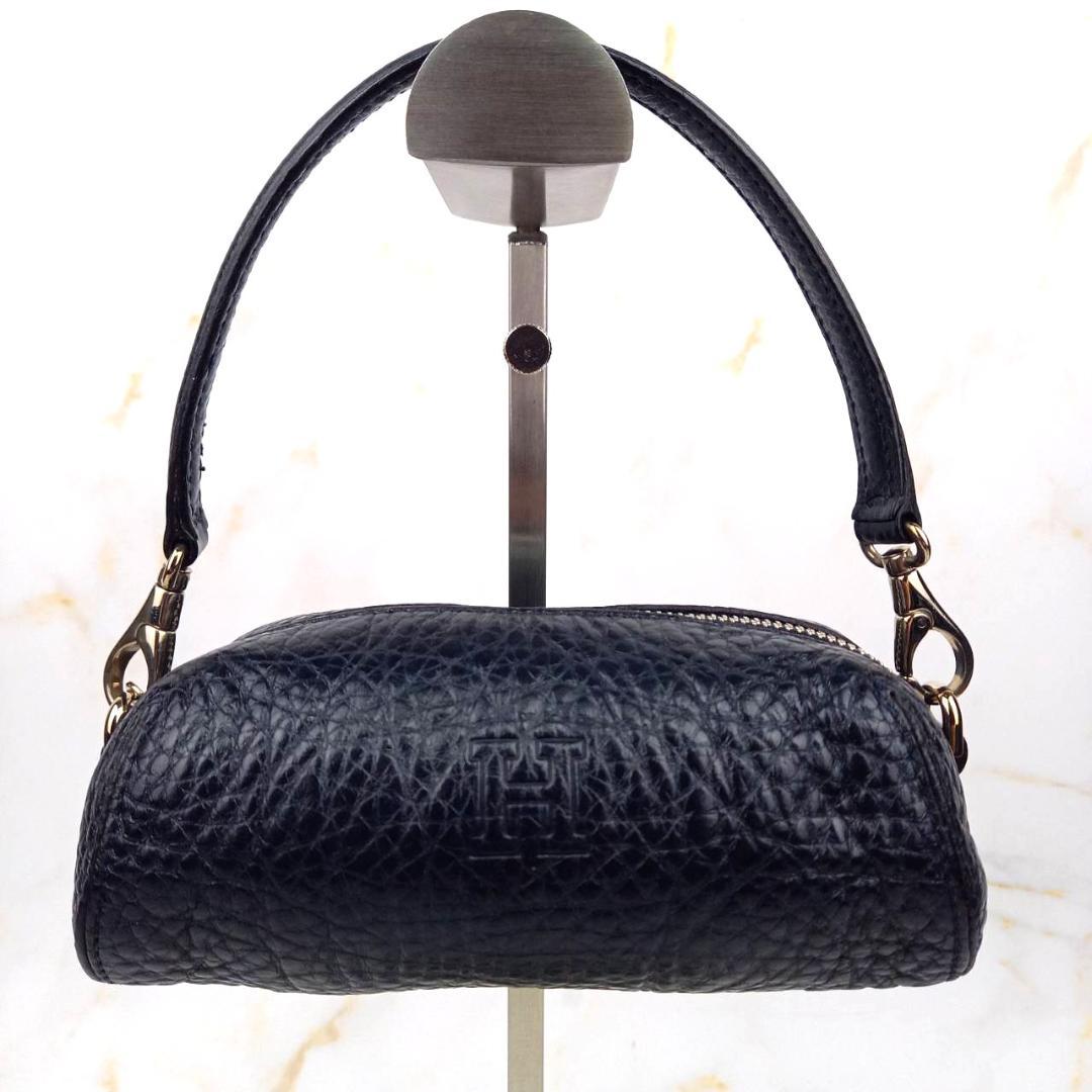 ✨未使用級✨ HIROFU ヒロフ ポーチ 本革 レザー Hロゴ ブラック