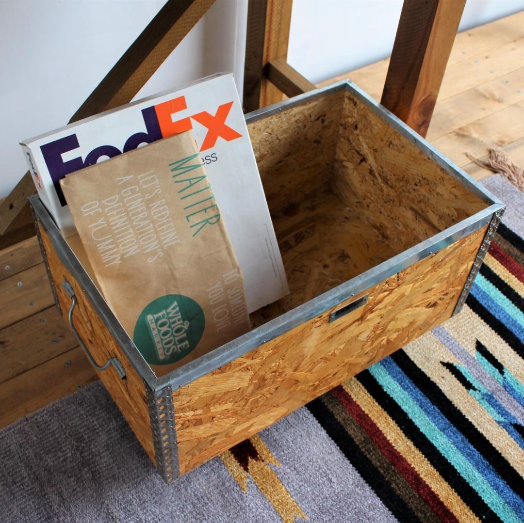 ファクトリー ウッドボックス コンテナ 木箱 ワイン箱 りんご箱 収納ボックス