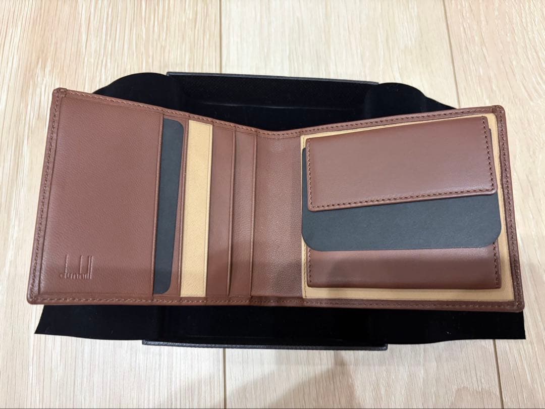 【新品未使用】dunhillブラウン 二つ折り財布