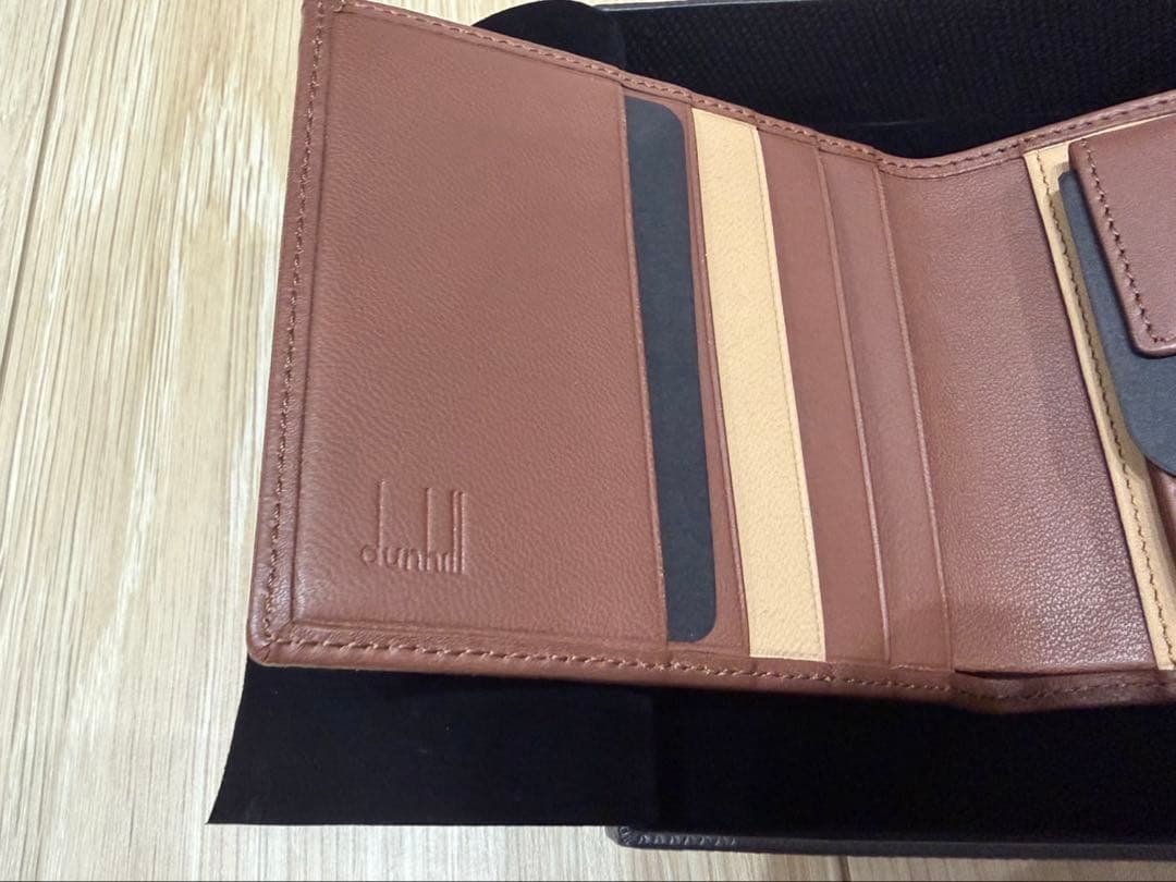 【新品未使用】dunhillブラウン 二つ折り財布