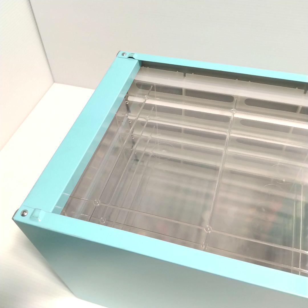 ナカバヤシ スチール レターラック 書類ケース 卓上 水色 昭和レトロ