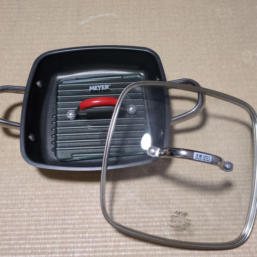 MEYER グリルパン ガラス蓋付き
