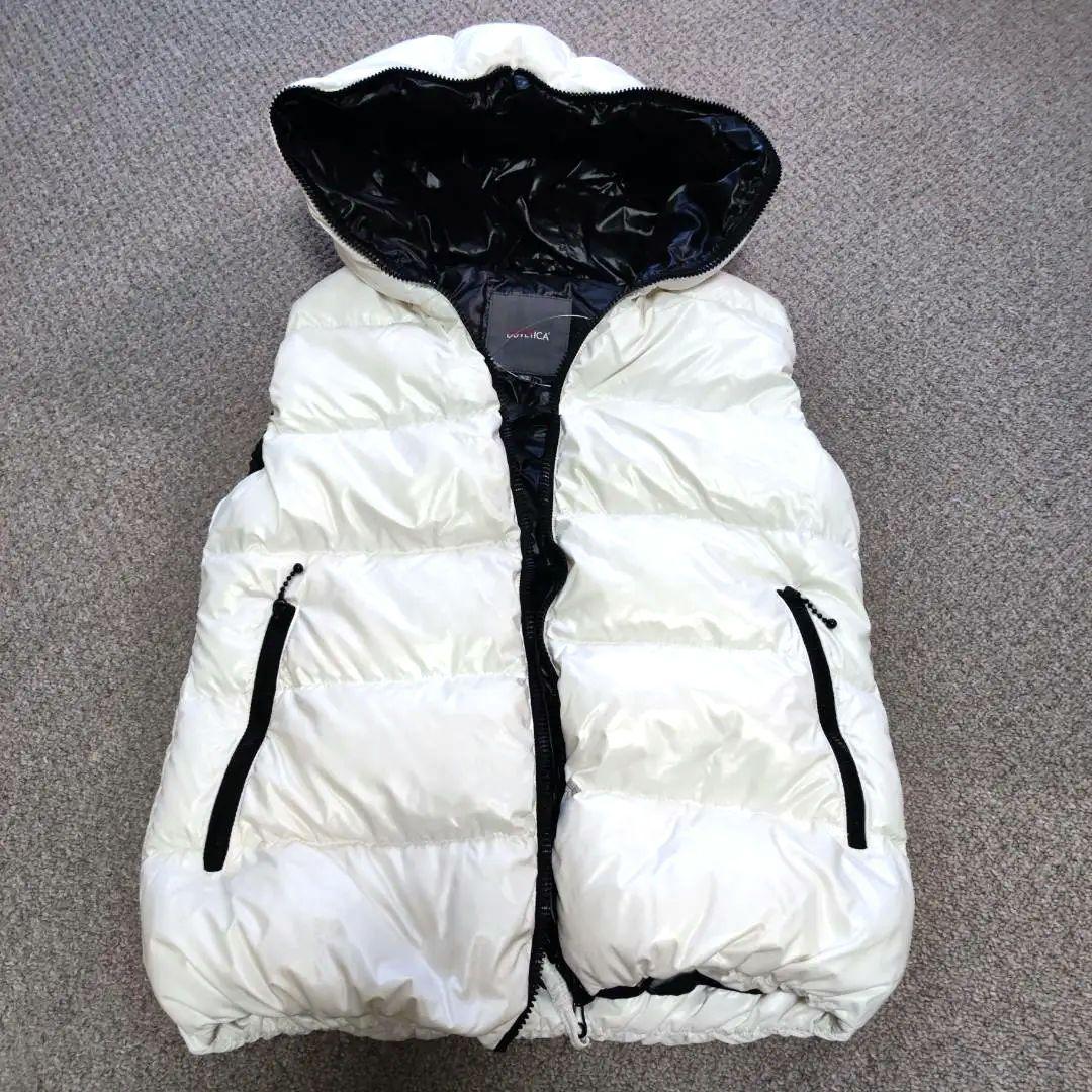 美品 DUVETICA ダウンベスト 白 レディースM 42 FEBE 627
