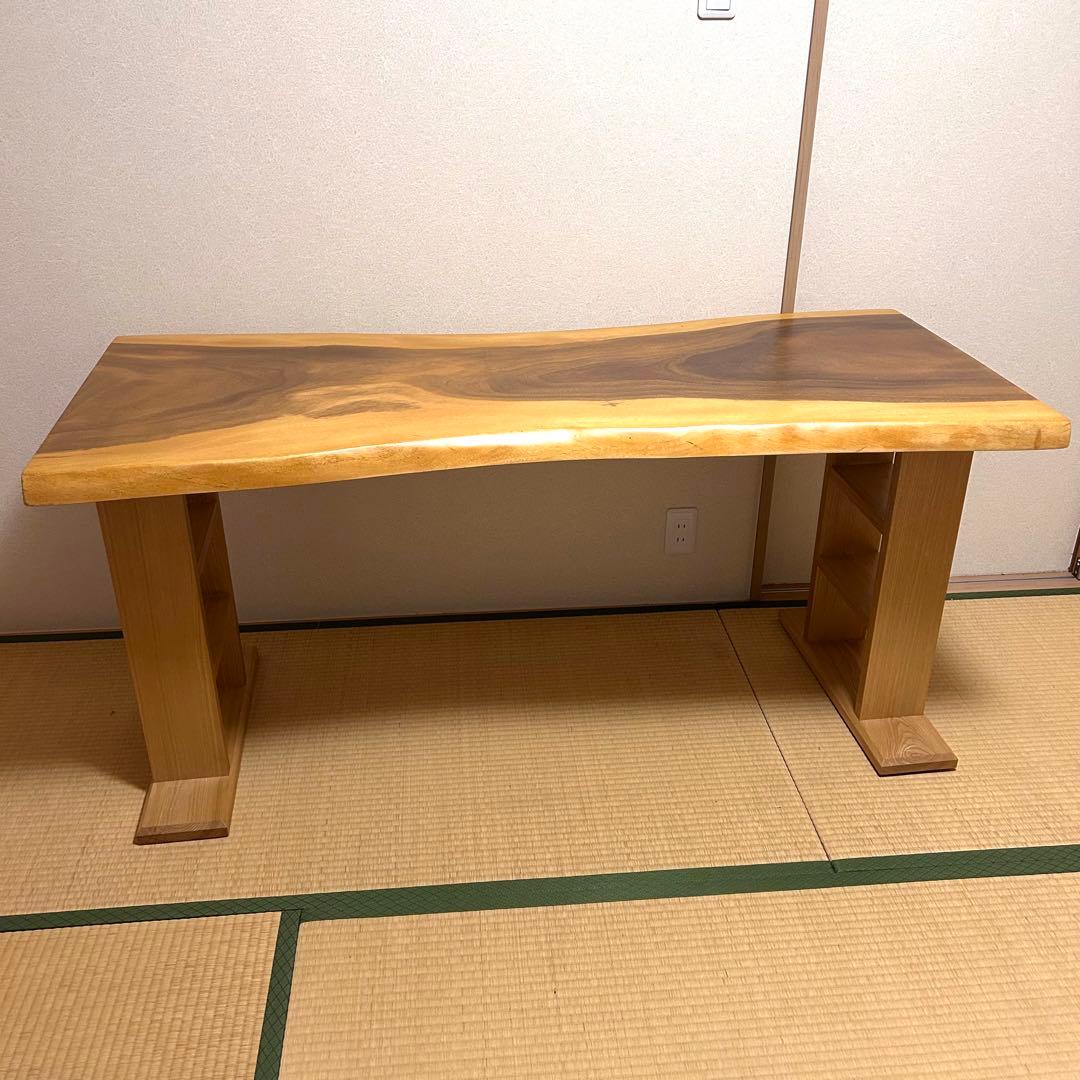 【美品　送料込】モンキーポッド　Monkey Pod 一枚板　ダイニングテーブル