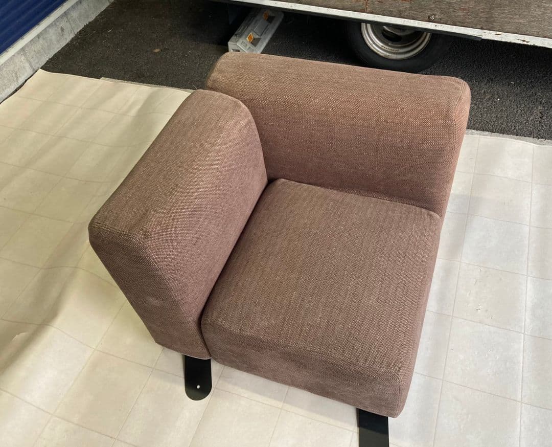 無印良品　ユニットソファ　アーム付き　ファブリック