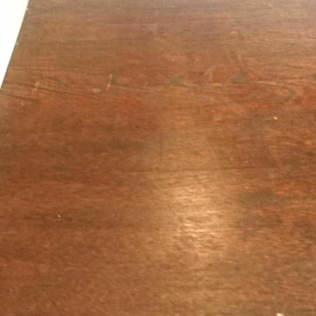 【昭和レトロ】木製文机 ダークブラウン 引き出し２つ アンティーク