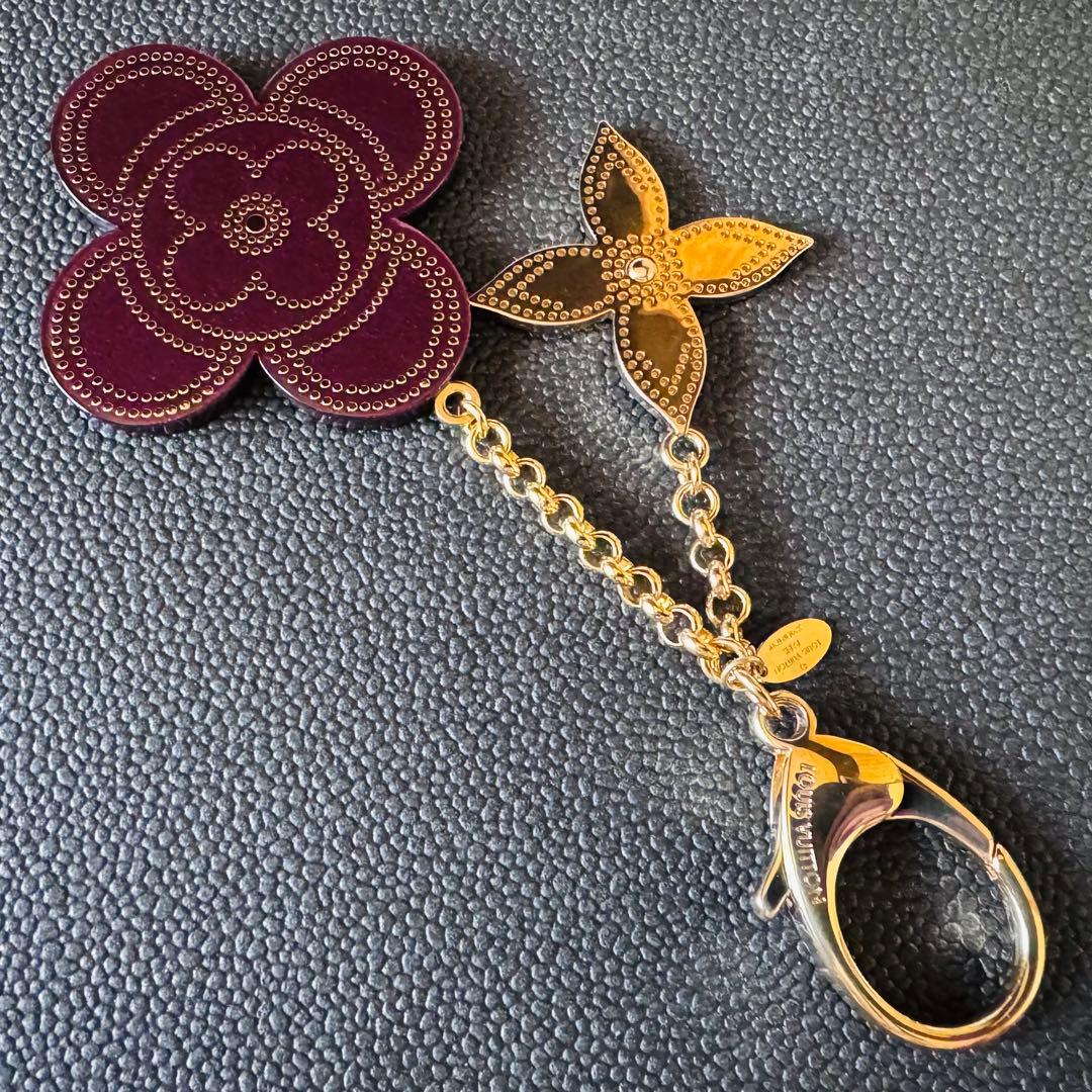 LOUIS VUITTON ステップリー モノグラムフラワー キーホルダー極美