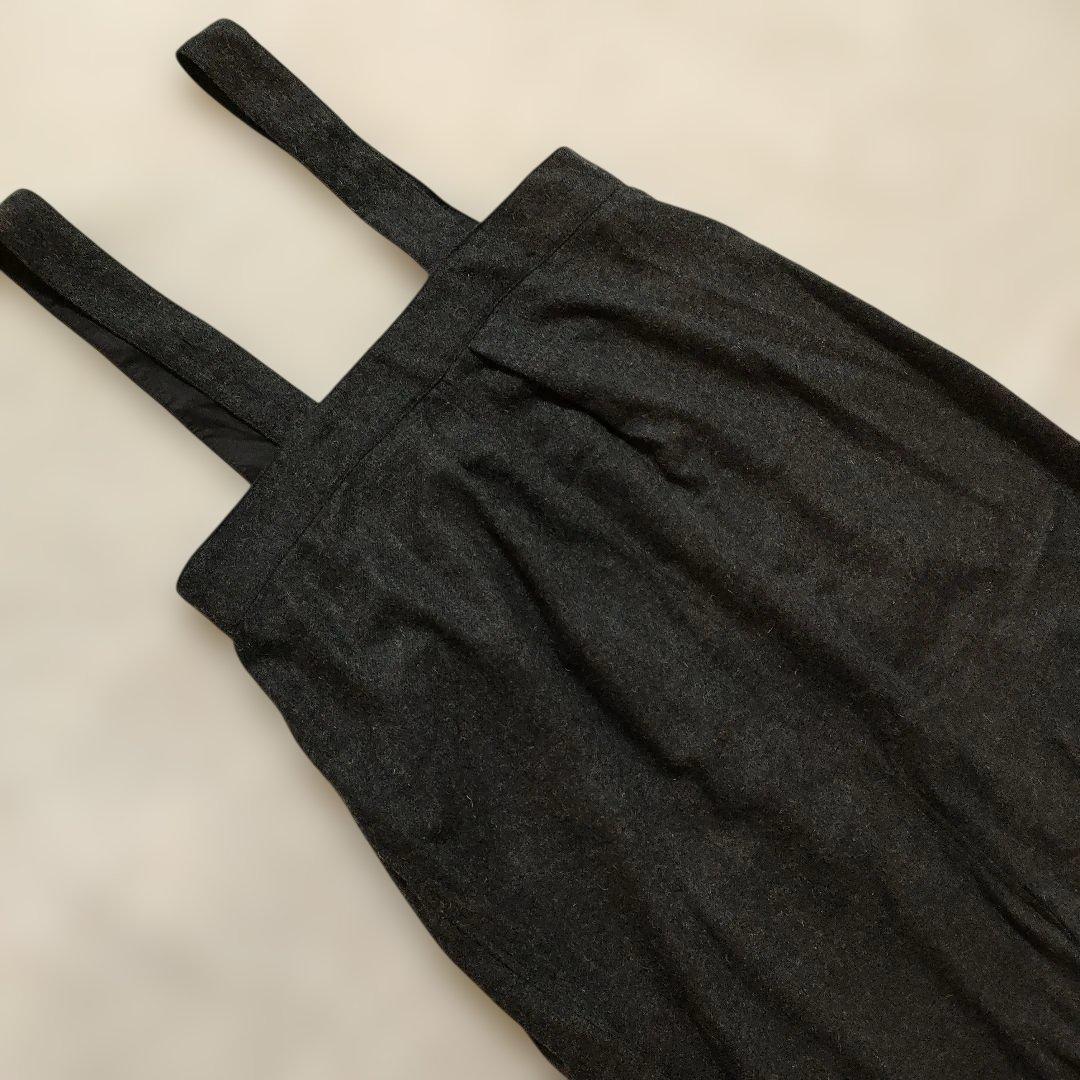 solamonat poche オーバーオール サロペット ダークグレー ウール