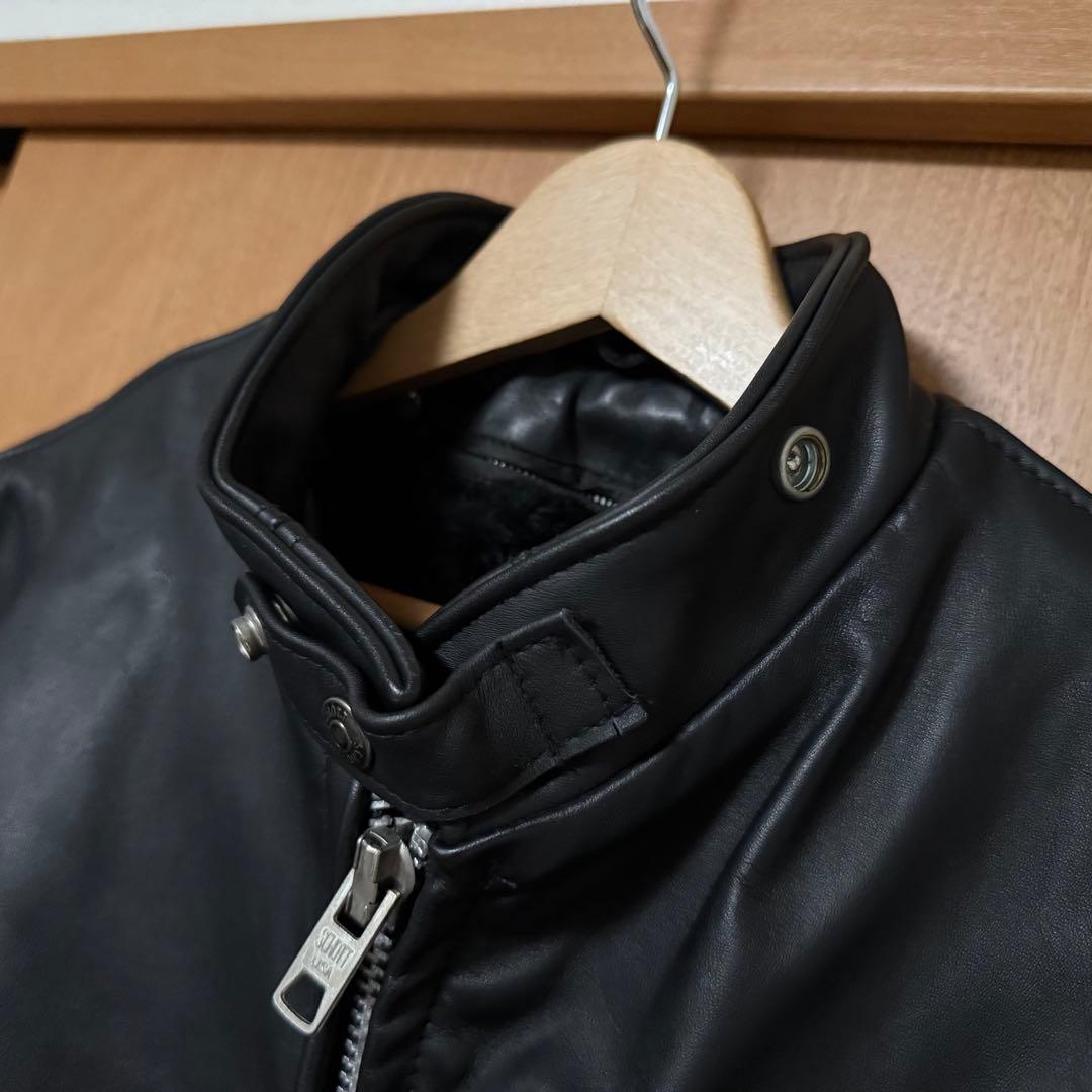 【美品】希少サイズ 3XL 米国製 Schott シングルライダース 641