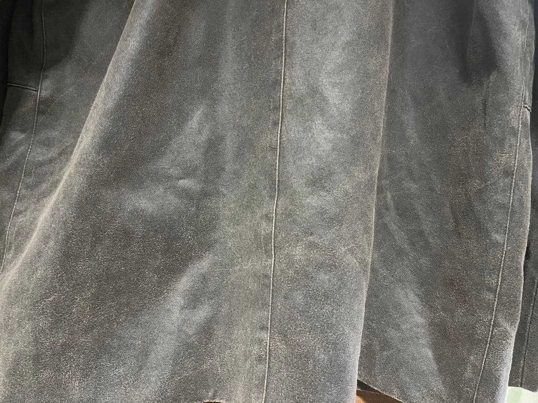 ミースロエ　フェイクレザーカバーオールジャケット　ブラウン