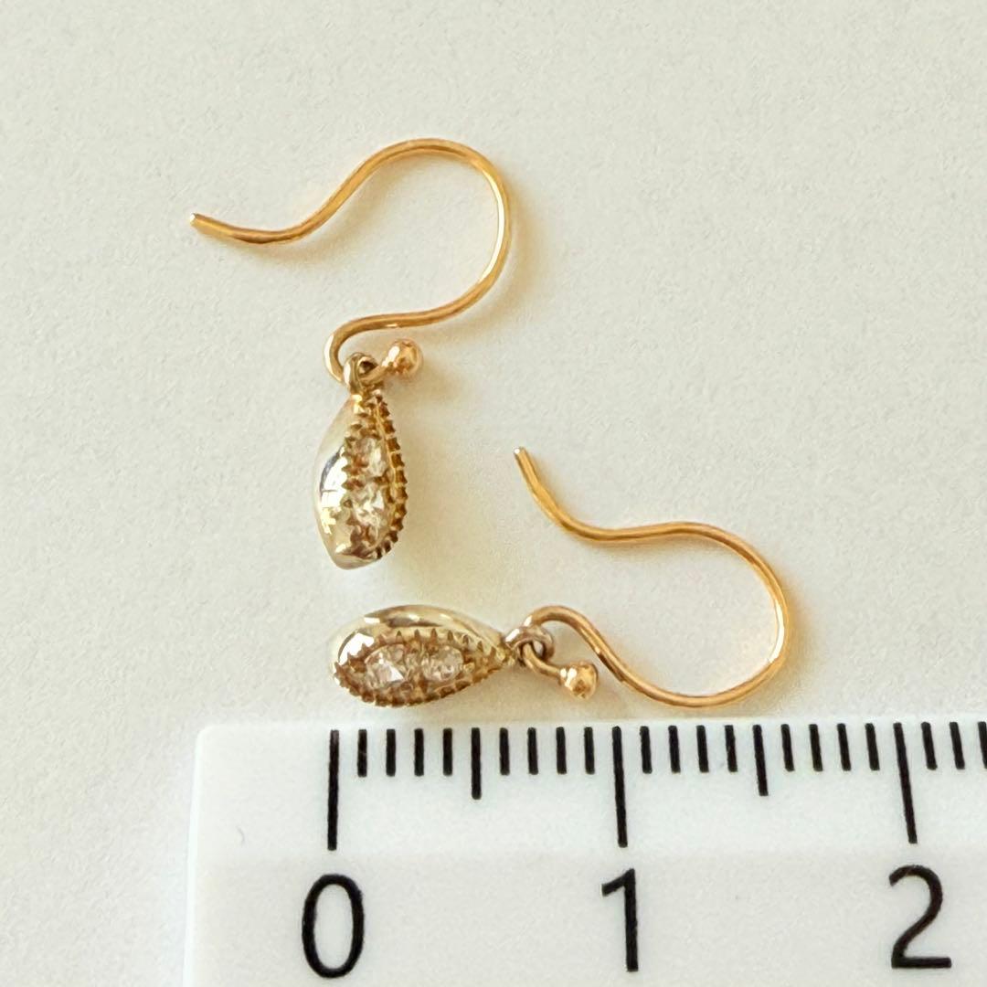 ete K18 S925 ミルグレイン　ピアス