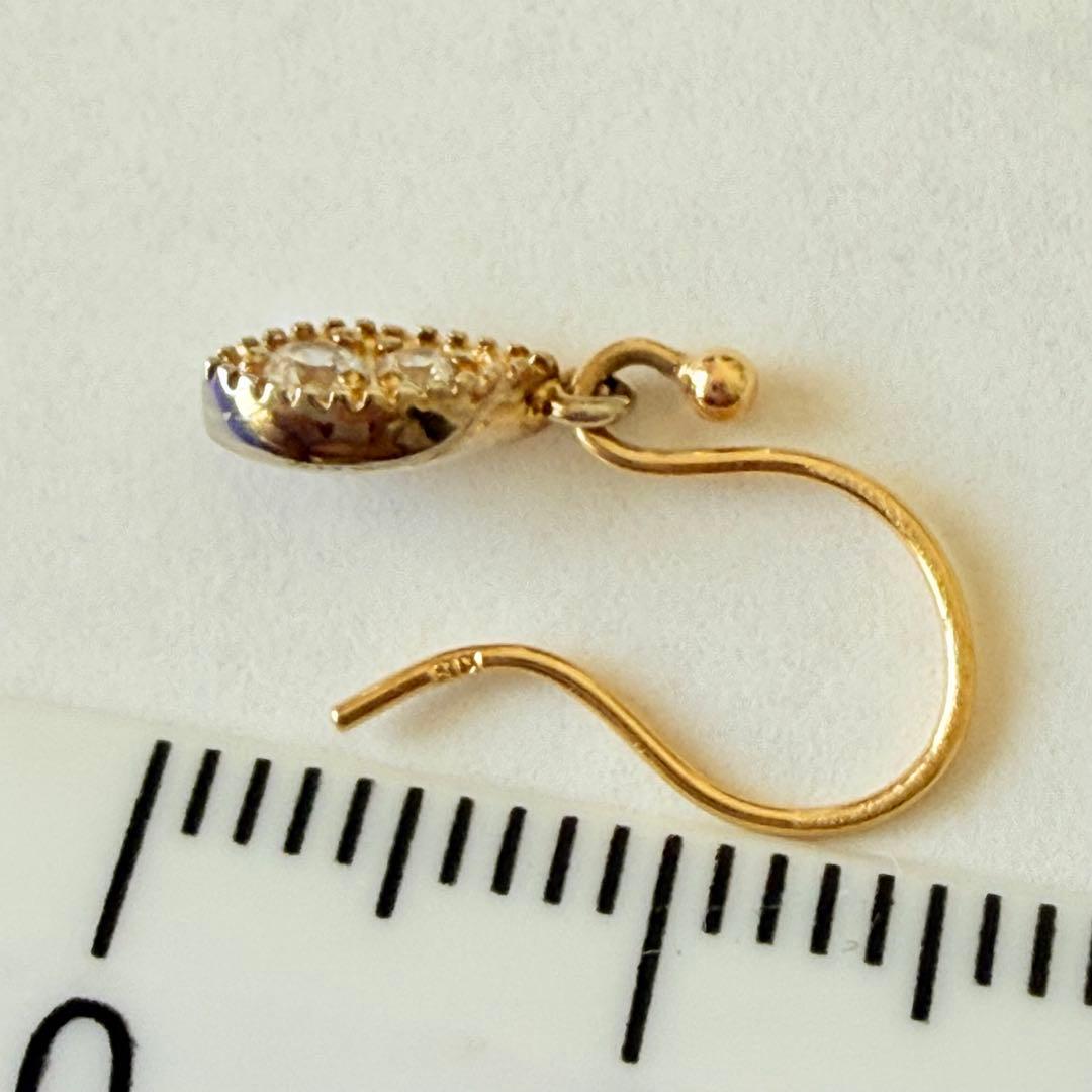 ete K18 S925 ミルグレイン　ピアス