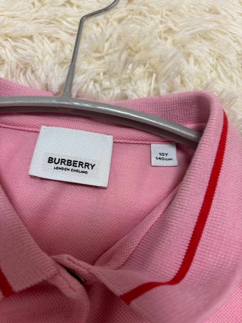 BURBERRY ポロワンピース 半袖 ピンク　10y140cm
