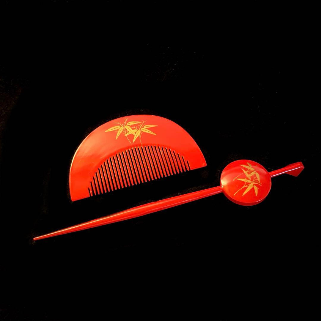 日本髪 髪飾り 七五三(5～7歳) 橙色