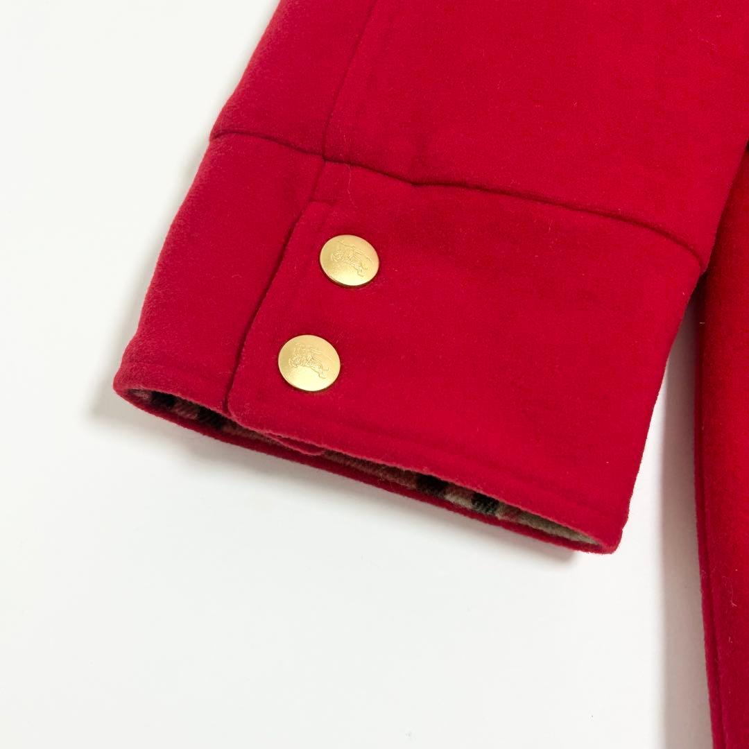 新品✨BURBERRY バーバリー　ダブルフェイス　ロングコート　赤　カシミヤ