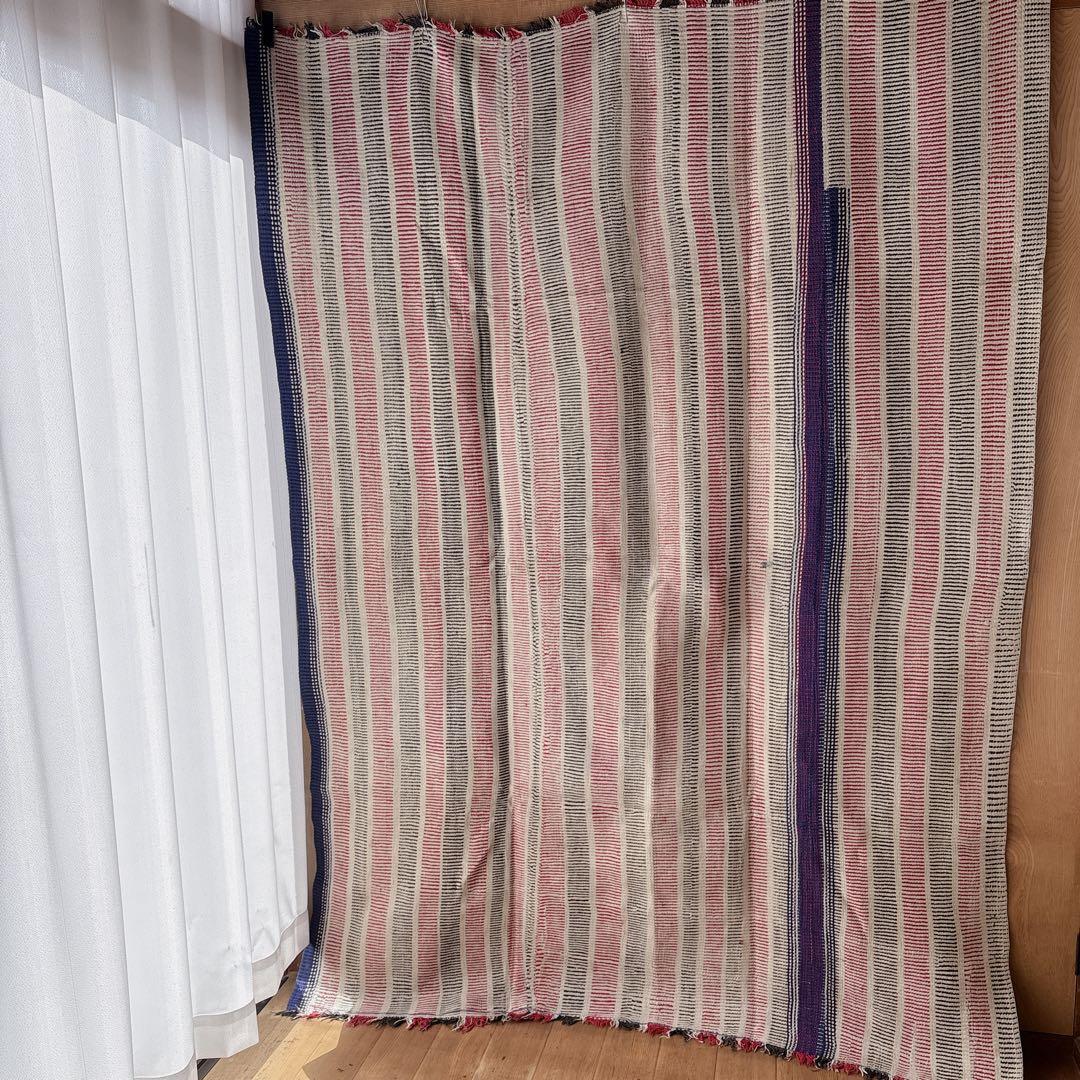 未使用＊ヴィンテージラリーキルト　ボーダーステッチ　マルチカバーカンタキルト