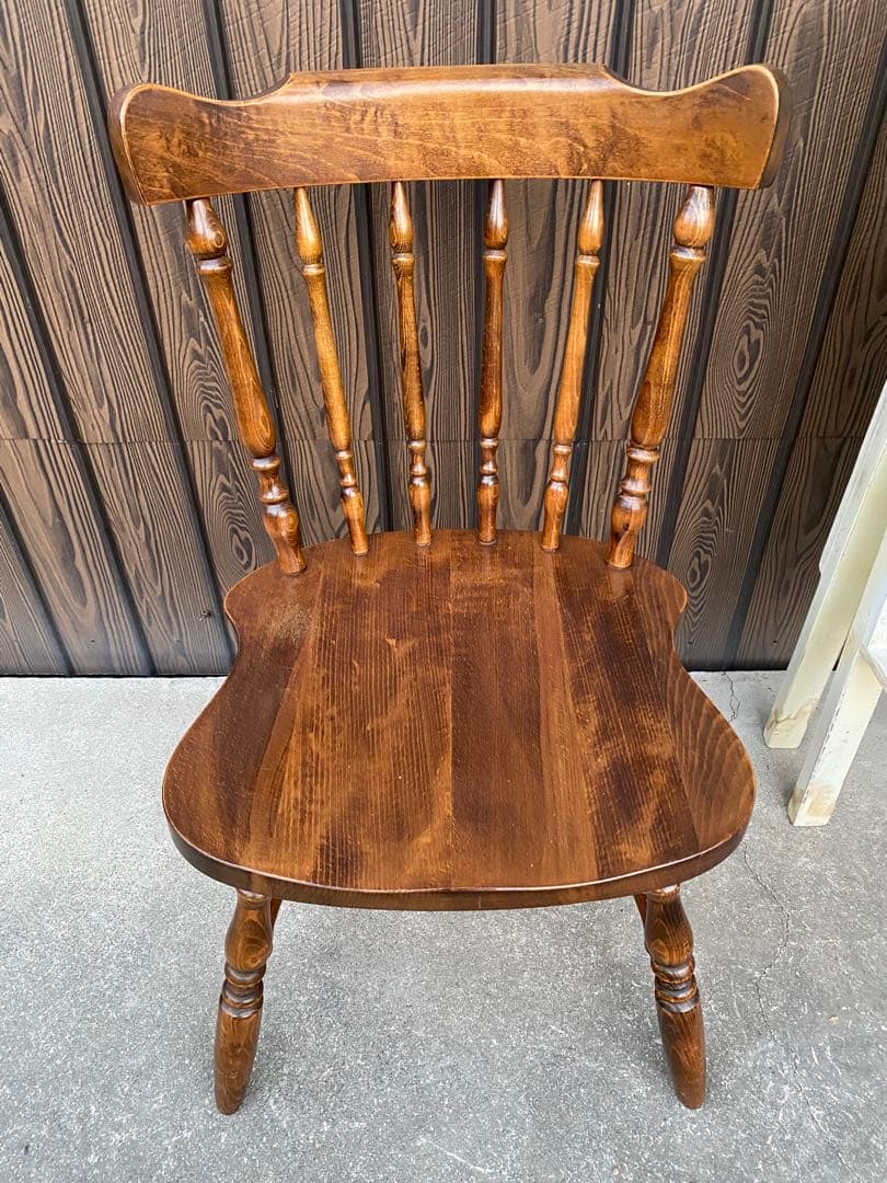 木製　ダイニングチェア　カシワ　飛騨家具　ウィンザーチェア　ヴィンテージ