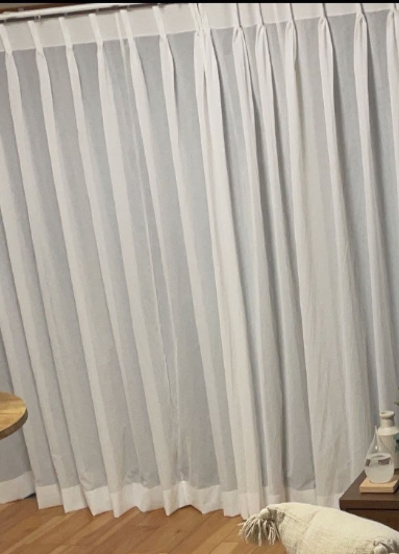 レースカーテン　unico アイボリー　白