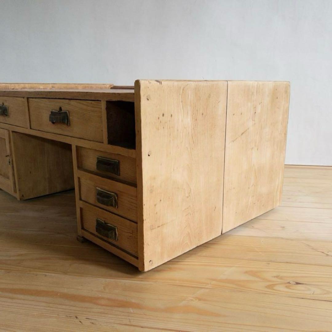 剥離家具　無垢材　ローデスク　M025　古道具　古家具　アンティーク　ビンテージ