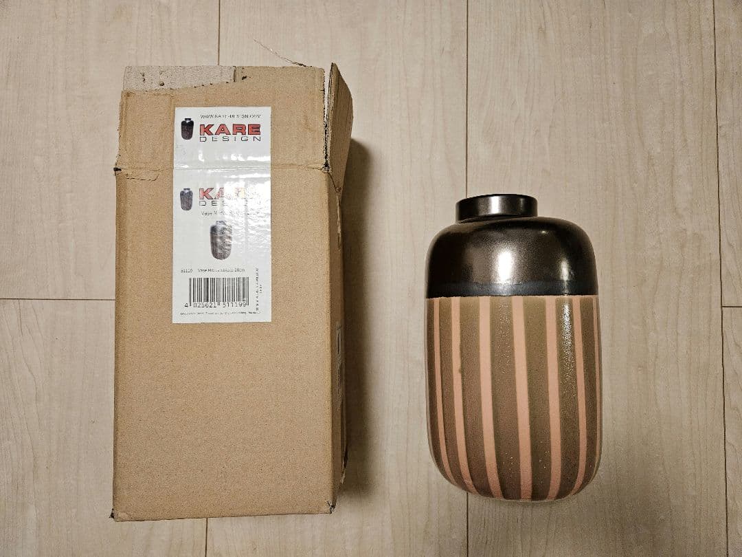 【美品・完売品】KARE モッカ ストライプ フラワーベース